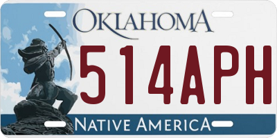 OK license plate 514APH