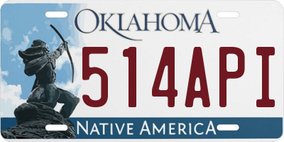 OK license plate 514API