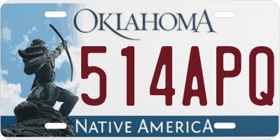 OK license plate 514APQ