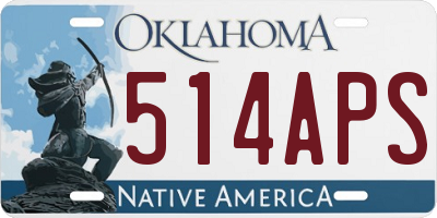 OK license plate 514APS