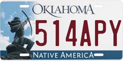 OK license plate 514APY