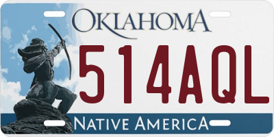 OK license plate 514AQL