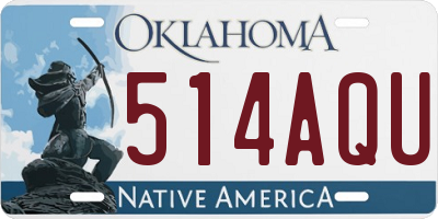 OK license plate 514AQU