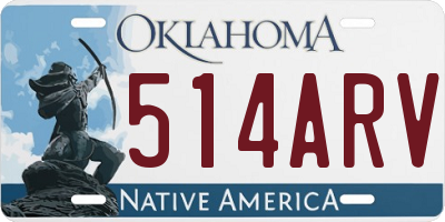 OK license plate 514ARV
