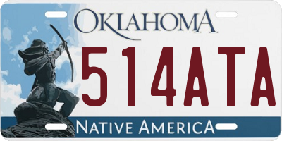 OK license plate 514ATA