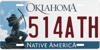 OK license plate 514ATH