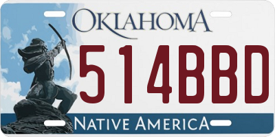 OK license plate 514BBD