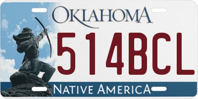OK license plate 514BCL