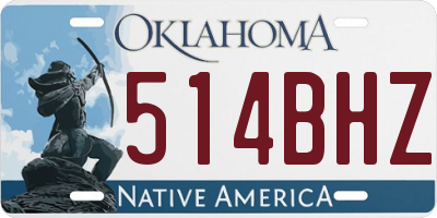 OK license plate 514BHZ