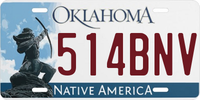 OK license plate 514BNV