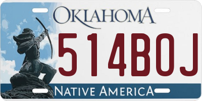 OK license plate 514BOJ