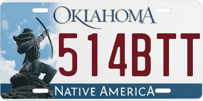OK license plate 514BTT