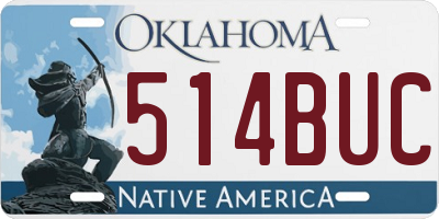 OK license plate 514BUC