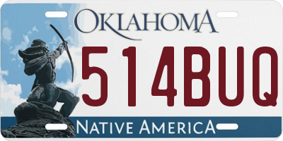 OK license plate 514BUQ