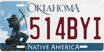 OK license plate 514BYI