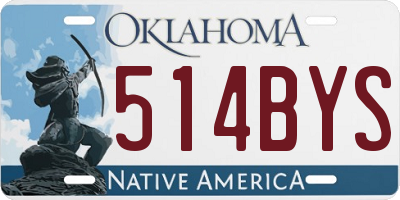 OK license plate 514BYS