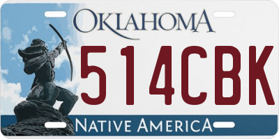 OK license plate 514CBK
