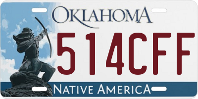 OK license plate 514CFF