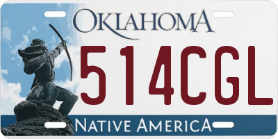 OK license plate 514CGL