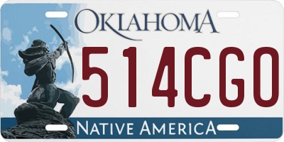 OK license plate 514CGO