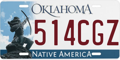 OK license plate 514CGZ