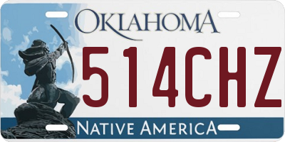 OK license plate 514CHZ