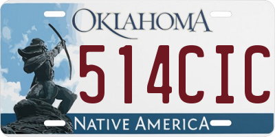 OK license plate 514CIC