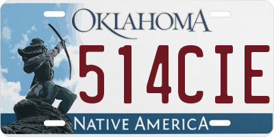 OK license plate 514CIE