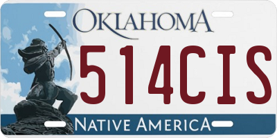 OK license plate 514CIS