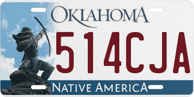 OK license plate 514CJA