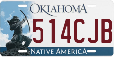 OK license plate 514CJB