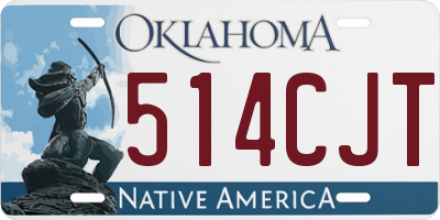 OK license plate 514CJT