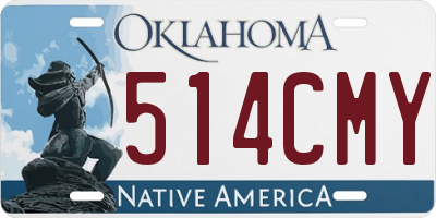OK license plate 514CMY