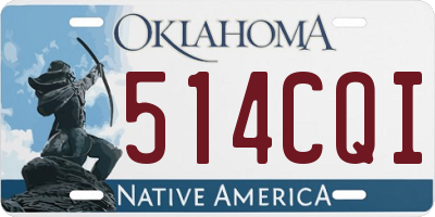 OK license plate 514CQI