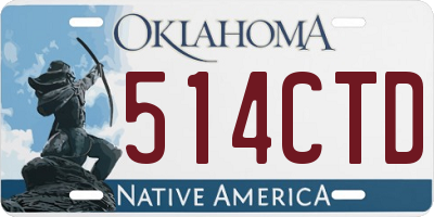OK license plate 514CTD