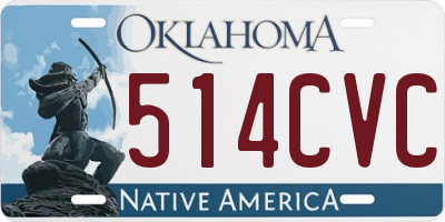 OK license plate 514CVC