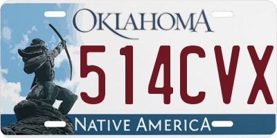 OK license plate 514CVX