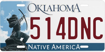 OK license plate 514DNC