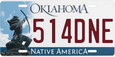 OK license plate 514DNE