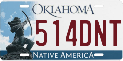 OK license plate 514DNT