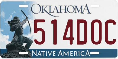 OK license plate 514DOC