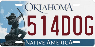 OK license plate 514DOG