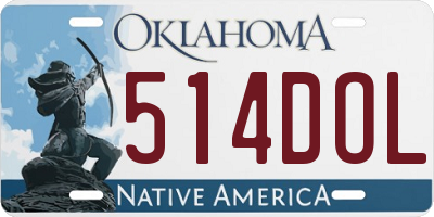 OK license plate 514DOL
