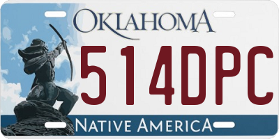 OK license plate 514DPC