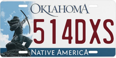 OK license plate 514DXS