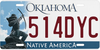 OK license plate 514DYC