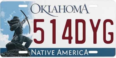 OK license plate 514DYG