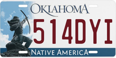 OK license plate 514DYI
