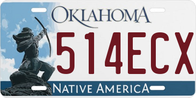 OK license plate 514ECX