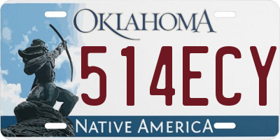 OK license plate 514ECY